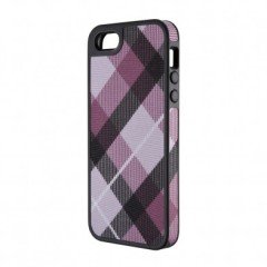 Speck FabShell Sert iPhone 5/5S Kılıfı (Siyah Ekose, Pembe Dut)